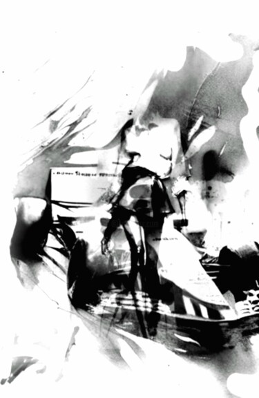 Digitale Kunst mit dem Titel "Black and white 12" von Alya Veresk, Original-Kunstwerk, Digitale Malerei