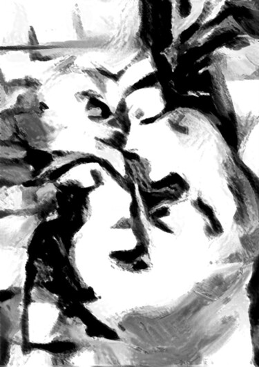 Arte digitale intitolato "Black and white 14" da Alya Veresk, Opera d'arte originale, Pittura digitale