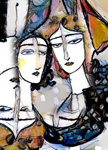 Цифровое искусство под названием "Сестры" - Alya Veresk, Подлинное произведение искусства, Цифровая живопись