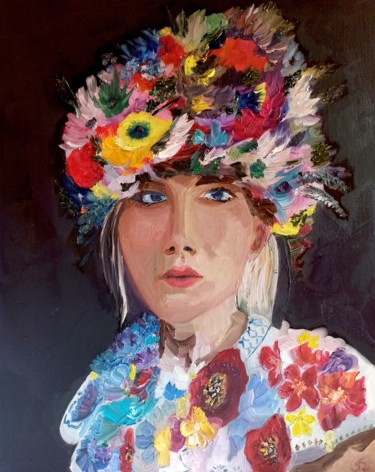 Картина под названием "May-queen.Solstice." - Alexandra Logunova, Подлинное произведение искусства, Масло