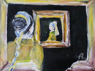 Painting titled "Égo" by Alice Derieux, Original Artwork, Acrylic