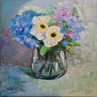 Картина под названием "kleines Bouquet" - Alyona Aleksandrovych, Подлинное произведение искусства, Масло