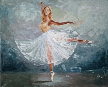 Painting titled "Ballerina" by Alyona Aleksandrovych, Original Artwork, Oil
