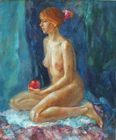 Painting titled "Юля-Ева" by Alyona, Original Artwork, Oil