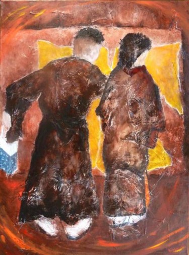 Painting titled "Shopping Samurai" by Alyona, Original Artwork, Other