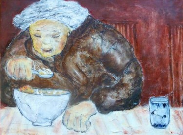 Painting titled "A Bowl of Udon Nood…" by Alyona, Original Artwork, Other