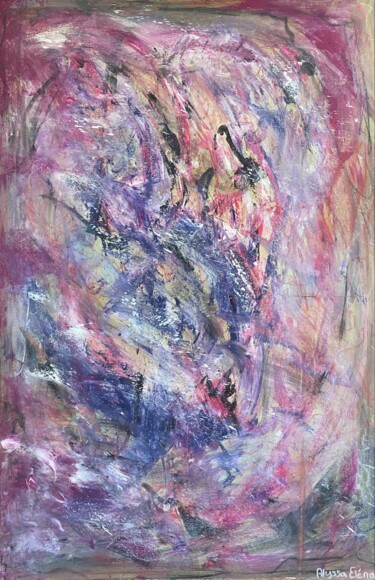 Schilderij getiteld "Streams of happy em…" door Alyssa Elena, Origineel Kunstwerk, Acryl