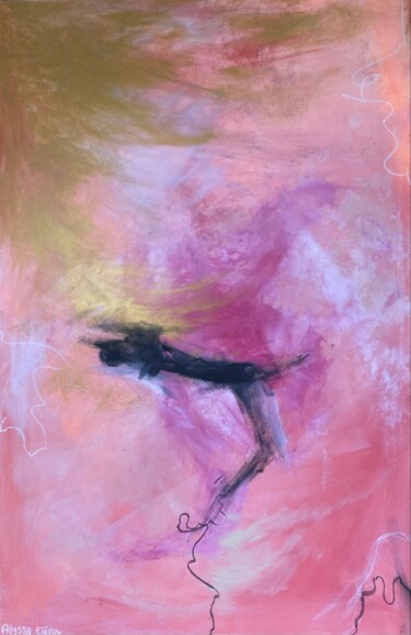 Peinture intitulée "Drifting of previou…" par Alyssa Elena, Œuvre d'art originale, Acrylique