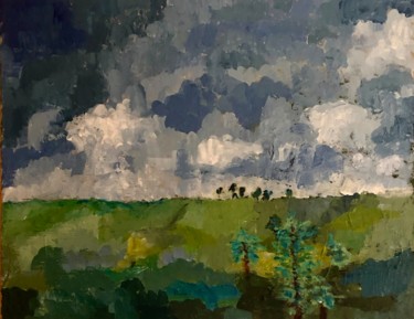 Painting titled "Florida Hill Country" by Alfredo Machado Zingg, Original Artwork, Acrylic Mounted on Wood Stretcher frame
