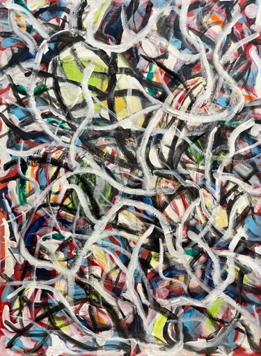 Painting titled "Relational Caos" by Alfredo Machado Zingg, Original Artwork, Acrylic