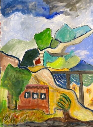 Painting titled "Utopía 101" by Alfredo Machado Zingg, Original Artwork, Acrylic