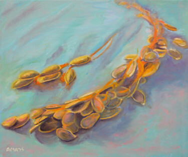 Painting titled "Collier" by Ana Alves Dos Santos, Original Artwork, Oil Mounted on Wood Stretcher frame