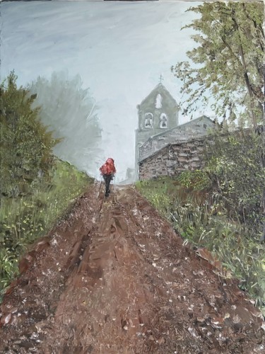 Painting titled "Caminho" by A.Magalhães, Original Artwork, Oil