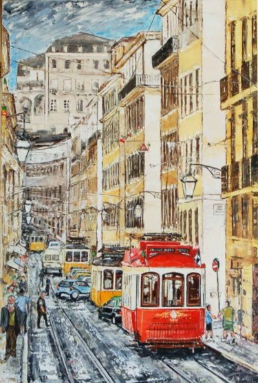 Pintura intitulada "Electri Cidade - LI…" por A.Magalhães, Obras de arte originais