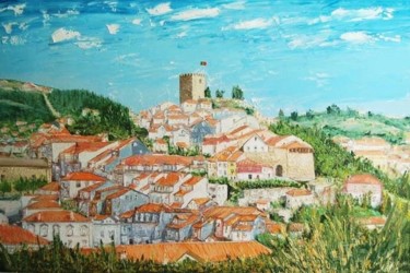 Painting titled "Cidade de Lamego" by A.Magalhães, Original Artwork