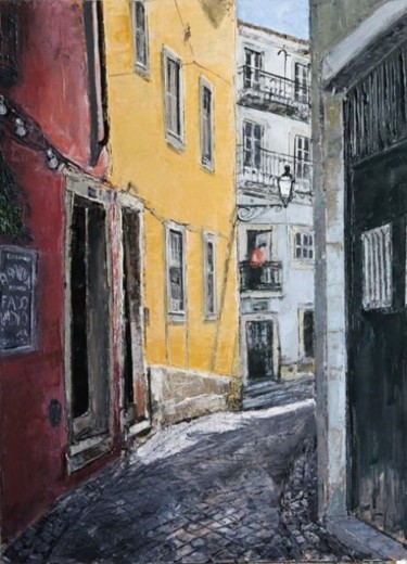 Painting titled "ALFAMA" by A.Magalhães, Original Artwork