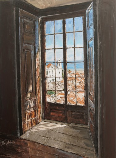 Painting titled "Lisboa - Alfama ( I…" by A.Magalhães, Original Artwork