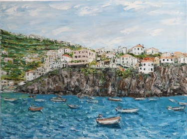 Painting titled "Portugal - Ilha da…" by A.Magalhães, Original Artwork