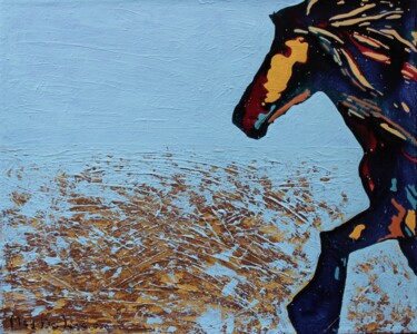 Картина под названием "Ветреная голова" - Анастасия Магдалина, Подлинное произведение искусства, Акрил