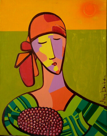 Картина под названием "Ты забыл про ягоду…" - Анастасия Магдалина, Подлинное произведение искусства, Масло