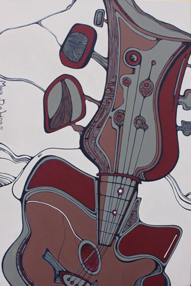 Картина под названием "Музыка моя" - Анастасия Магдалина, Подлинное произведение искусства, Акрил