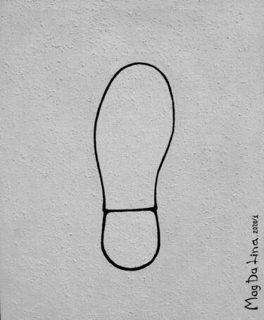 Картина под названием "Step #1" - Анастасия Магдалина, Подлинное произведение искусства, Акрил Установлен на картон