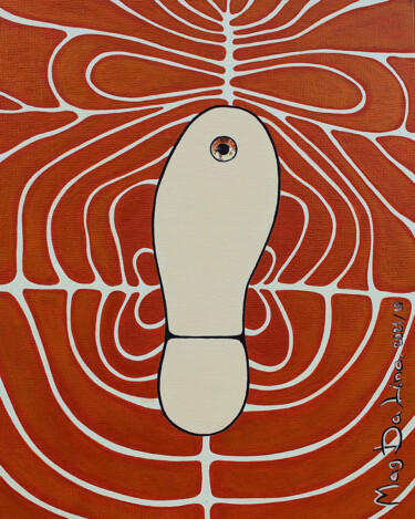 Картина под названием "Step #10" - Анастасия Магдалина, Подлинное произведение искусства, Акрил Установлен на картон