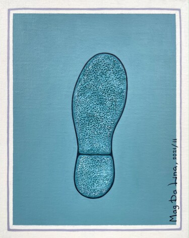 Картина под названием "Step #11" - Анастасия Магдалина, Подлинное произведение искусства, Акрил Установлен на картон