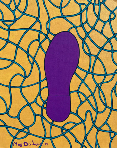 Картина под названием "Step #14" - Анастасия Магдалина, Подлинное произведение искусства, Акрил Установлен на картон