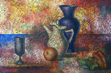 Картина под названием "Still-life with pep…" - Magomed Amaev, Подлинное произведение искусства
