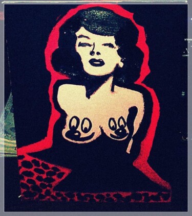 Painting titled "Marilyn Mouse" by Amaia Cuesta, Original Artwork, Acrylic