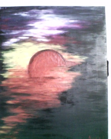 Peinture intitulée "Crépuscule" par La Marocaine Bensaid, Œuvre d'art originale