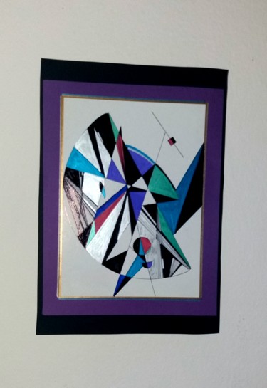Peinture intitulée "Geometric painting" par Amal, Œuvre d'art originale, Autre