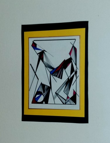 Painting titled "Black and yellow" by Amal, Original Artwork, Other