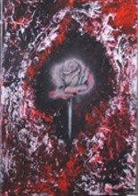 Pittura intitolato "La Rosa d'Acciaio" da Amalia Visnadi, Opera d'arte originale