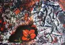Painting titled "Hibiscus" by Amalia Visnadi, Original Artwork