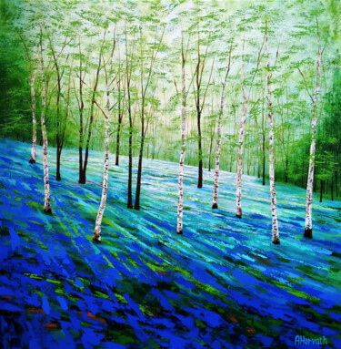 Картина под названием "Summer Dreams" - Amanda Horvath, Подлинное произведение искусства, Акрил Установлен на Деревянная рам…
