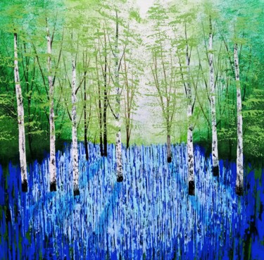 Malerei mit dem Titel "Breath of Spring" von Amanda Horvath, Original-Kunstwerk, Acryl Auf Keilrahmen aus Holz montiert