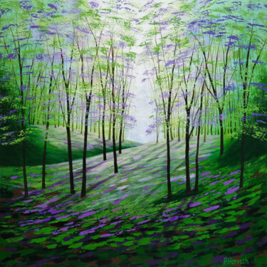 Pintura titulada "By the Tranquil Gla…" por Amanda Horvath, Obra de arte original, Acrílico Montado en Bastidor de camilla d…