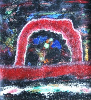 Картина под названием "арка бытия" - Казак, Подлинное произведение искусства, Масло