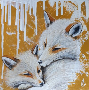 Peinture intitulée "Vulpes" par Amandine B., Œuvre d'art originale, Acrylique Monté sur Châssis en bois