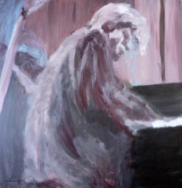 Painting titled "pianiste" by Amandine Eon, Original Artwork, Acrylic