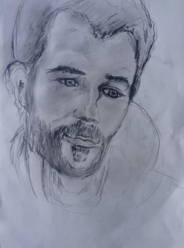 Drawing titled "croquis homme" by Amandine Eon, Original Artwork, Other
