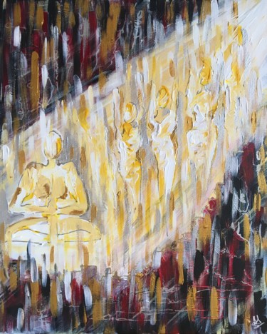 Painting titled "Élévation" by Amandine Serriere, Original Artwork, Acrylic