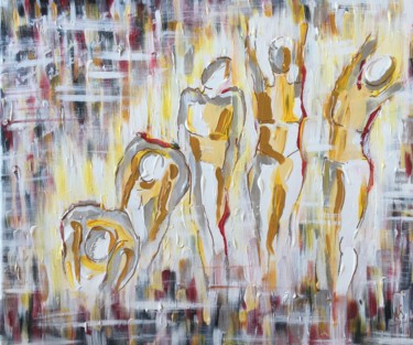 Malerei mit dem Titel "L’éveil" von Amandine Serriere, Original-Kunstwerk, Acryl