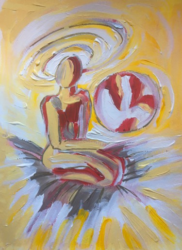 Painting titled "Gratitude" by Amandine Serriere, Original Artwork, Acrylic