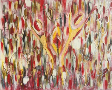 Painting titled "Résurrection" by Amandine Serriere, Original Artwork, Acrylic