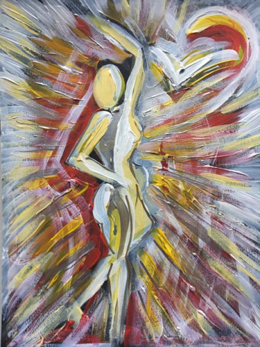 Peinture intitulée "Abon’danse" par Amandine Serriere, Œuvre d'art originale, Acrylique