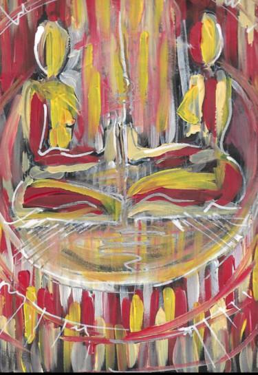 Malerei mit dem Titel "Communion" von Amandine Serriere, Original-Kunstwerk, Acryl