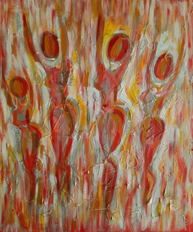 Painting titled "La Transe" by Amandine Serriere, Original Artwork, Acrylic